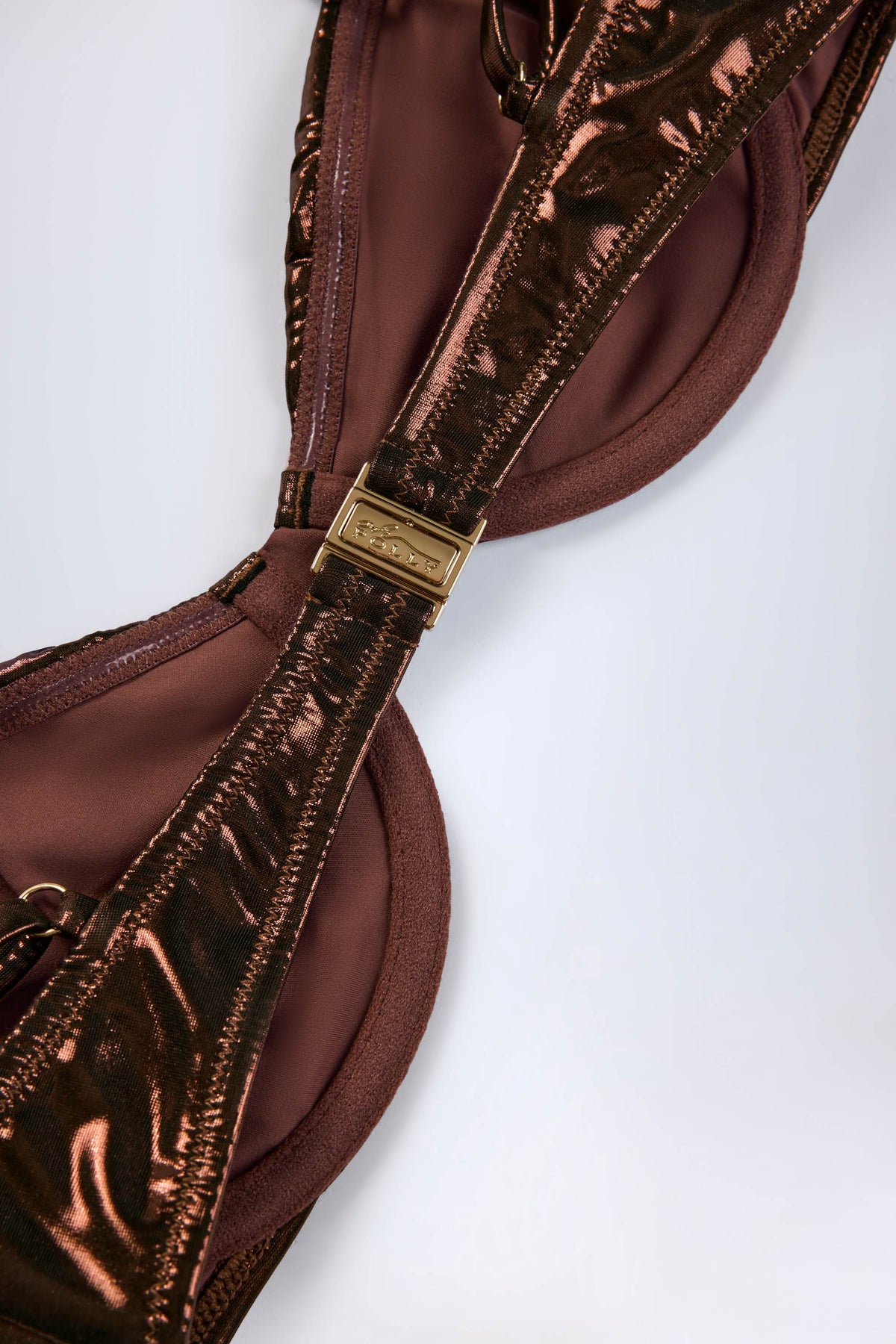 Chic Underwired Bikini Top in Bronze