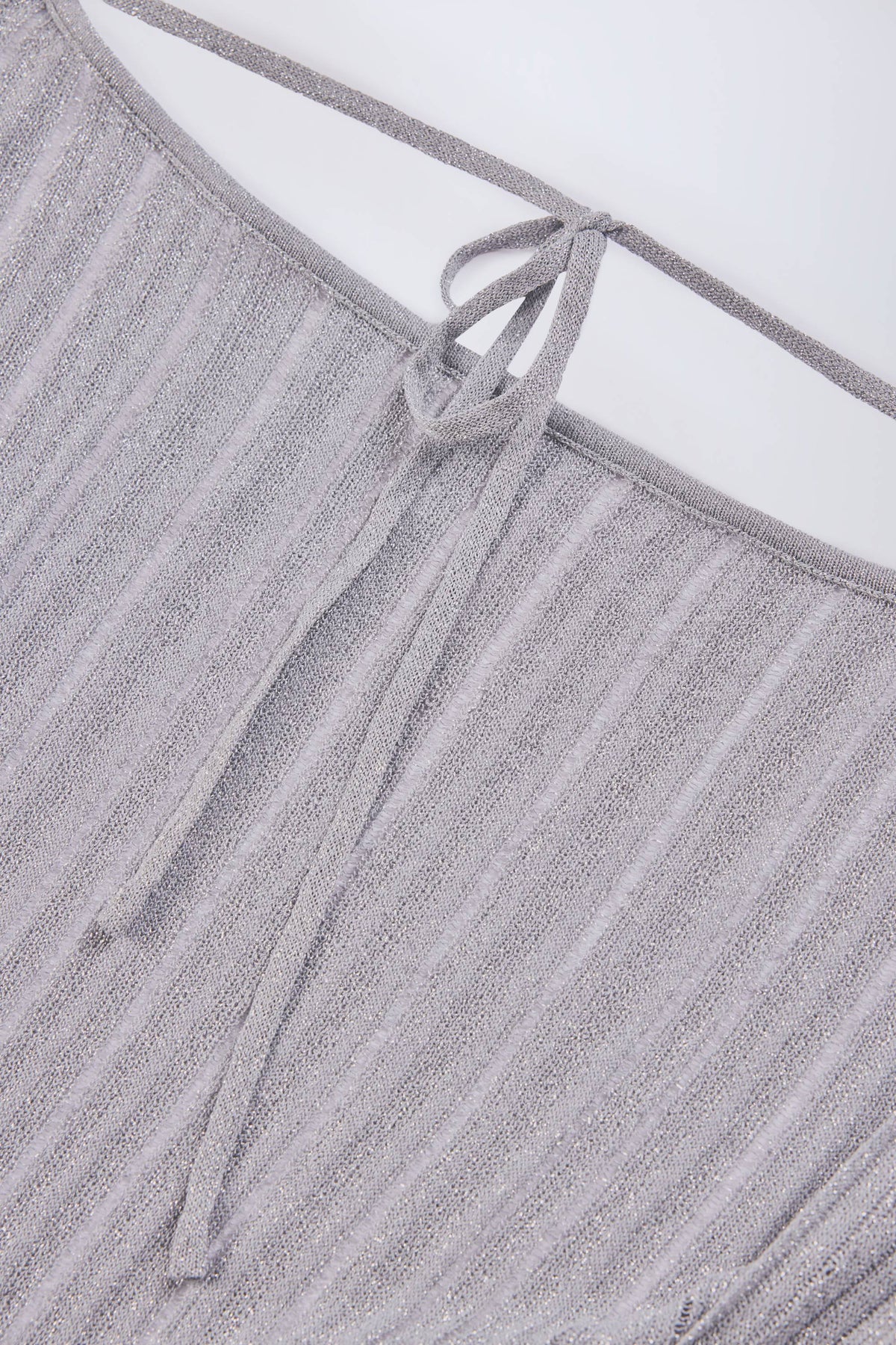 Chic Backless Batwing Mini Dress in Silver