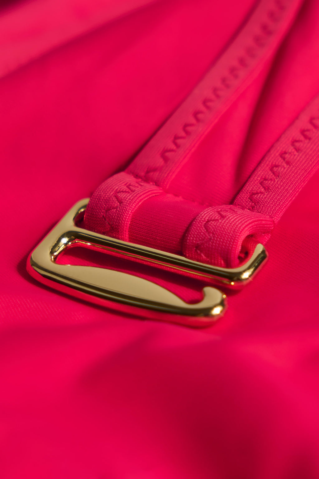 Chic Metallic Layered Swimsuit in Fuchsia