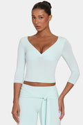 Chic ButterCloud 34 Sleeve Top in Peppermint