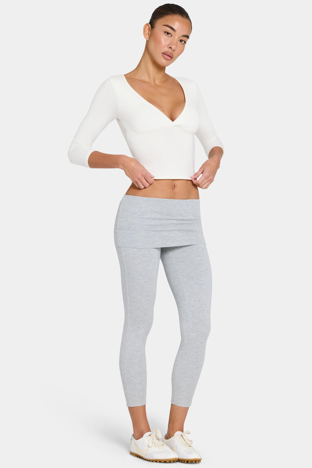 Chic ButterCloud 78 Leggings in Grey Marl