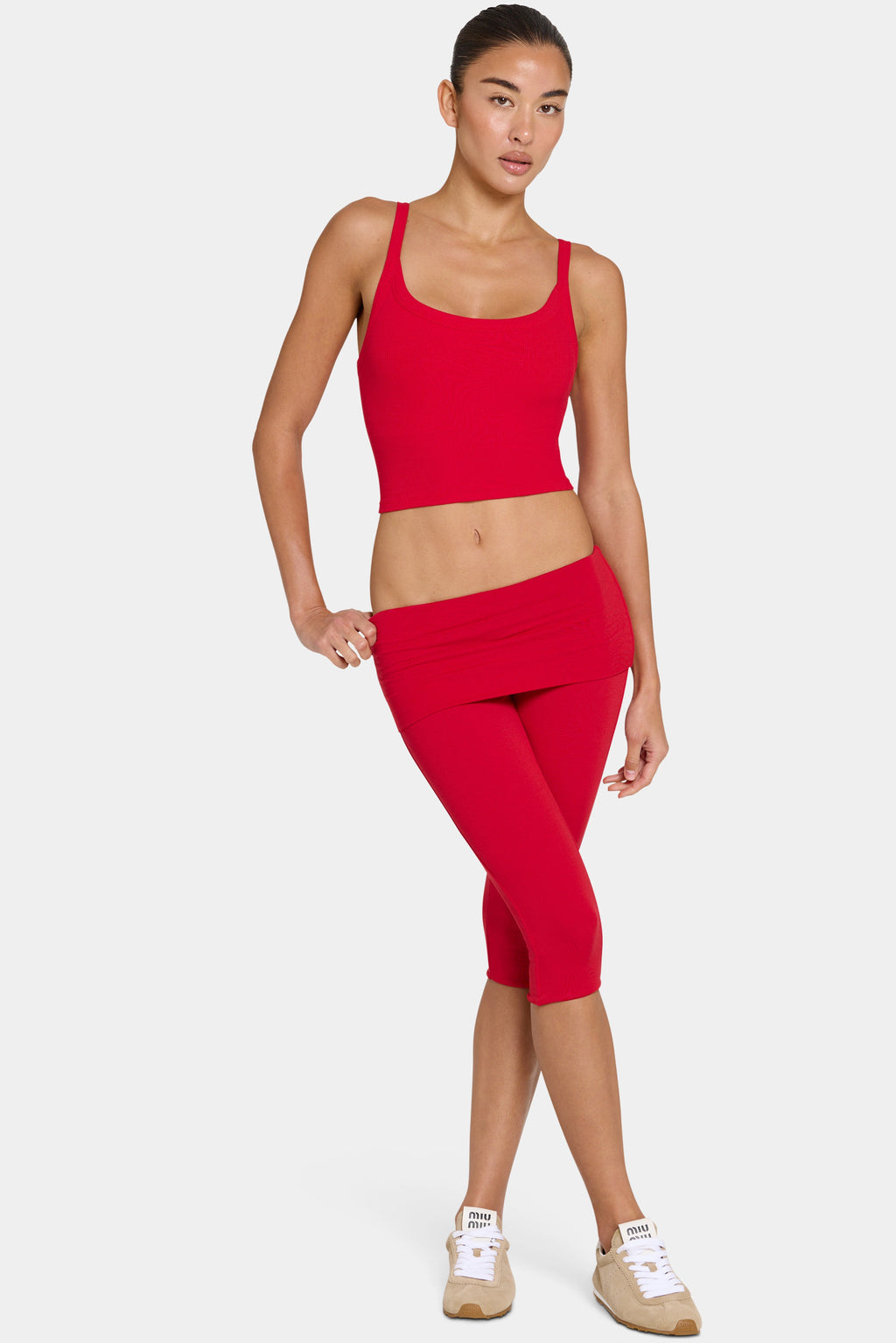 Chic ButterCloud Capri Leggings in Chilli
