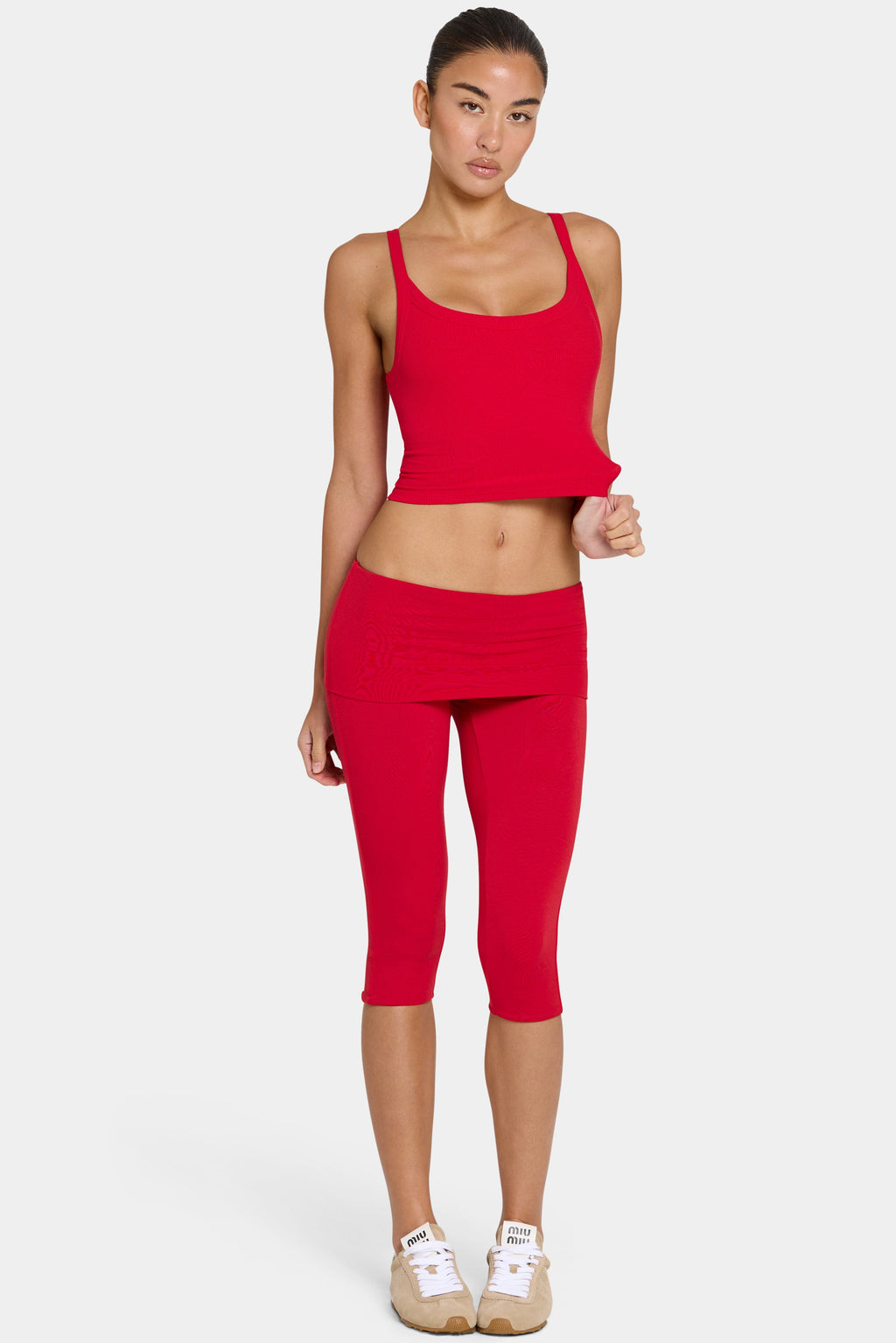 Chic ButterCloud Capri Leggings in Chilli