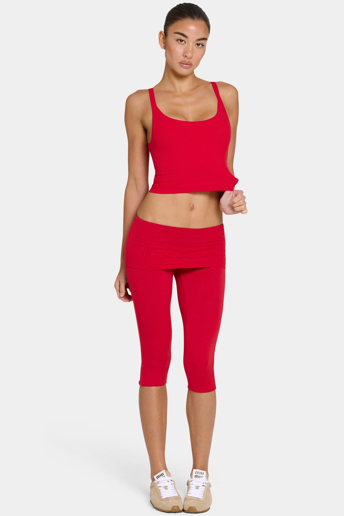Chic ButterCloud Capri Leggings in Chilli