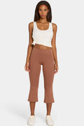 Chic ButterCloud Flared Capri Leggings in Cocoa
