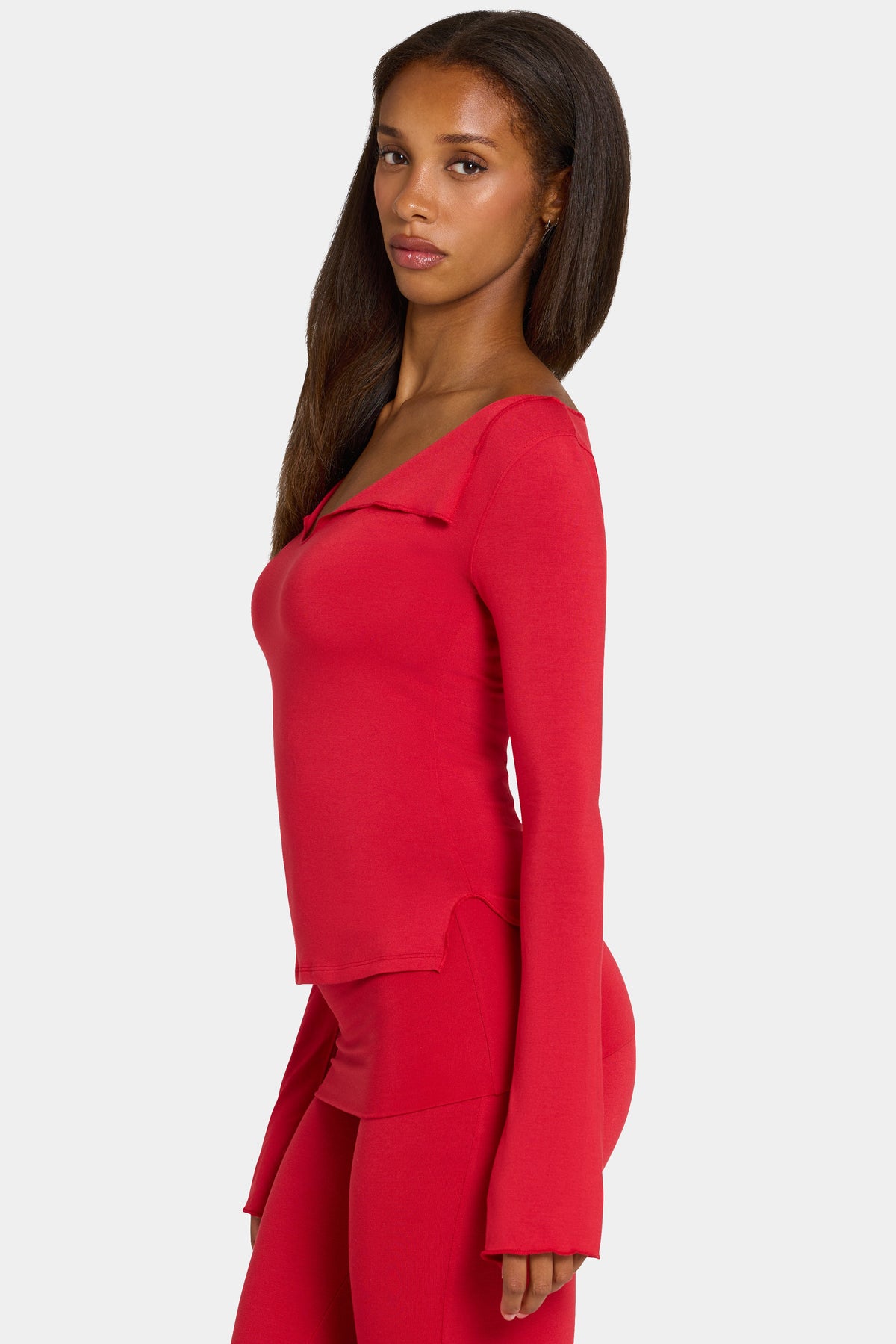 Chic ButterCloud Long-Sleeve Top in Chilli