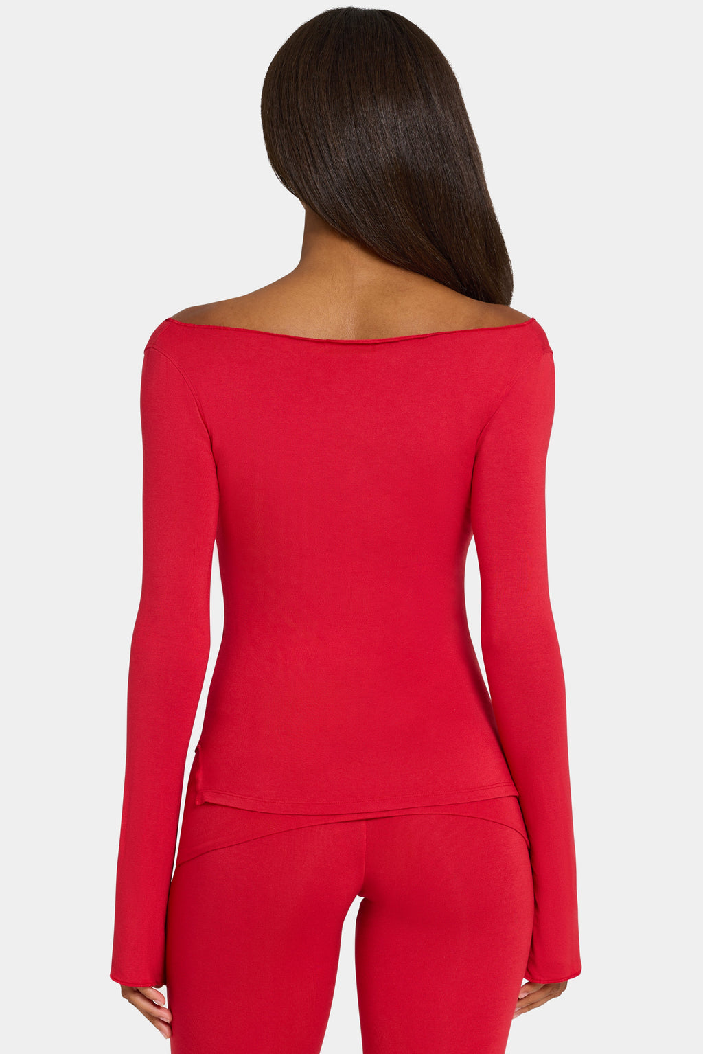 Chic ButterCloud Long-Sleeve Top in Chilli
