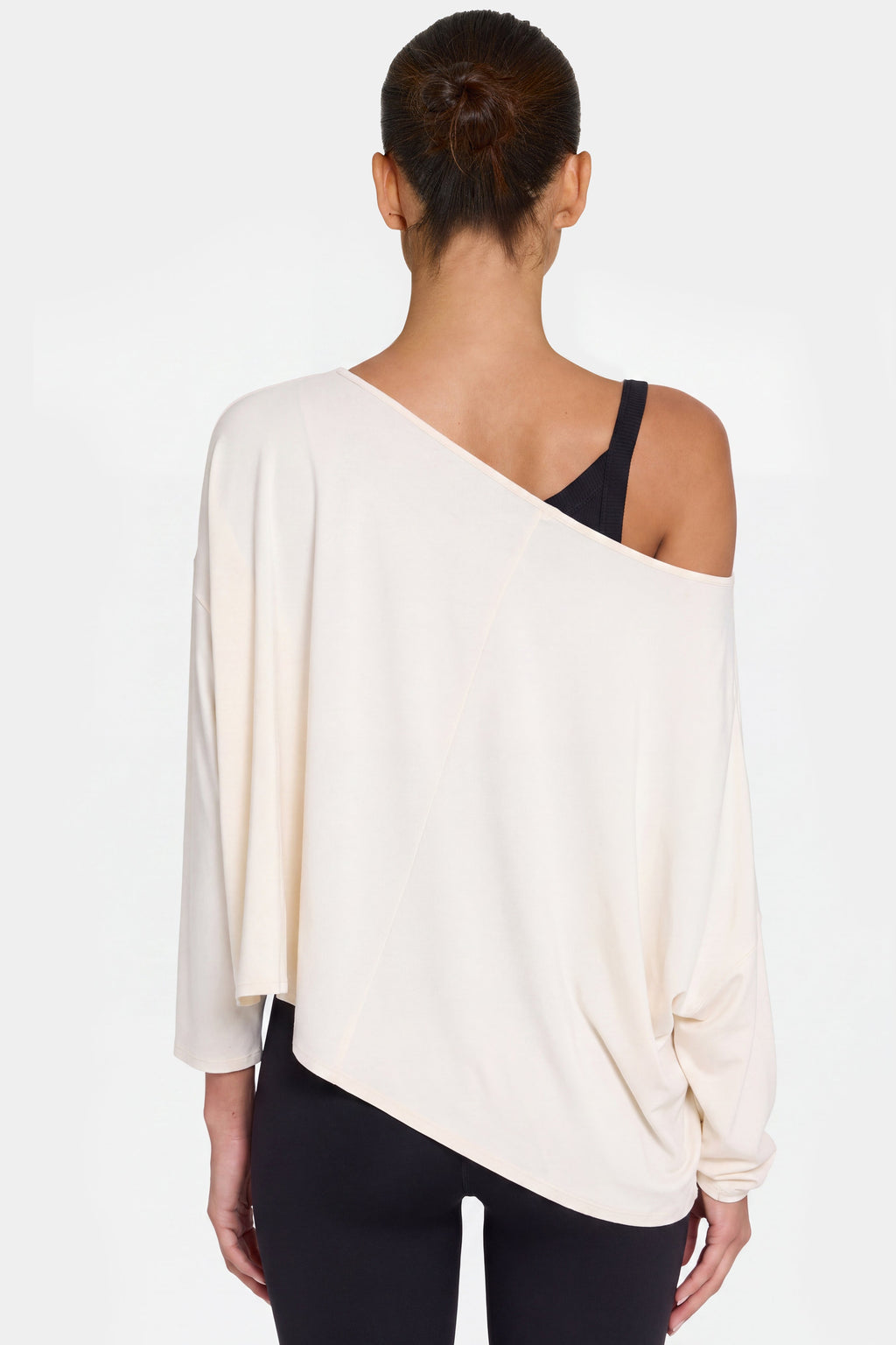 Chic ButterCloud Slouchy Off-Shoulder Top in Coconut