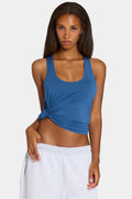 Chic ButterCloud Slouchy Tank Top in Marine