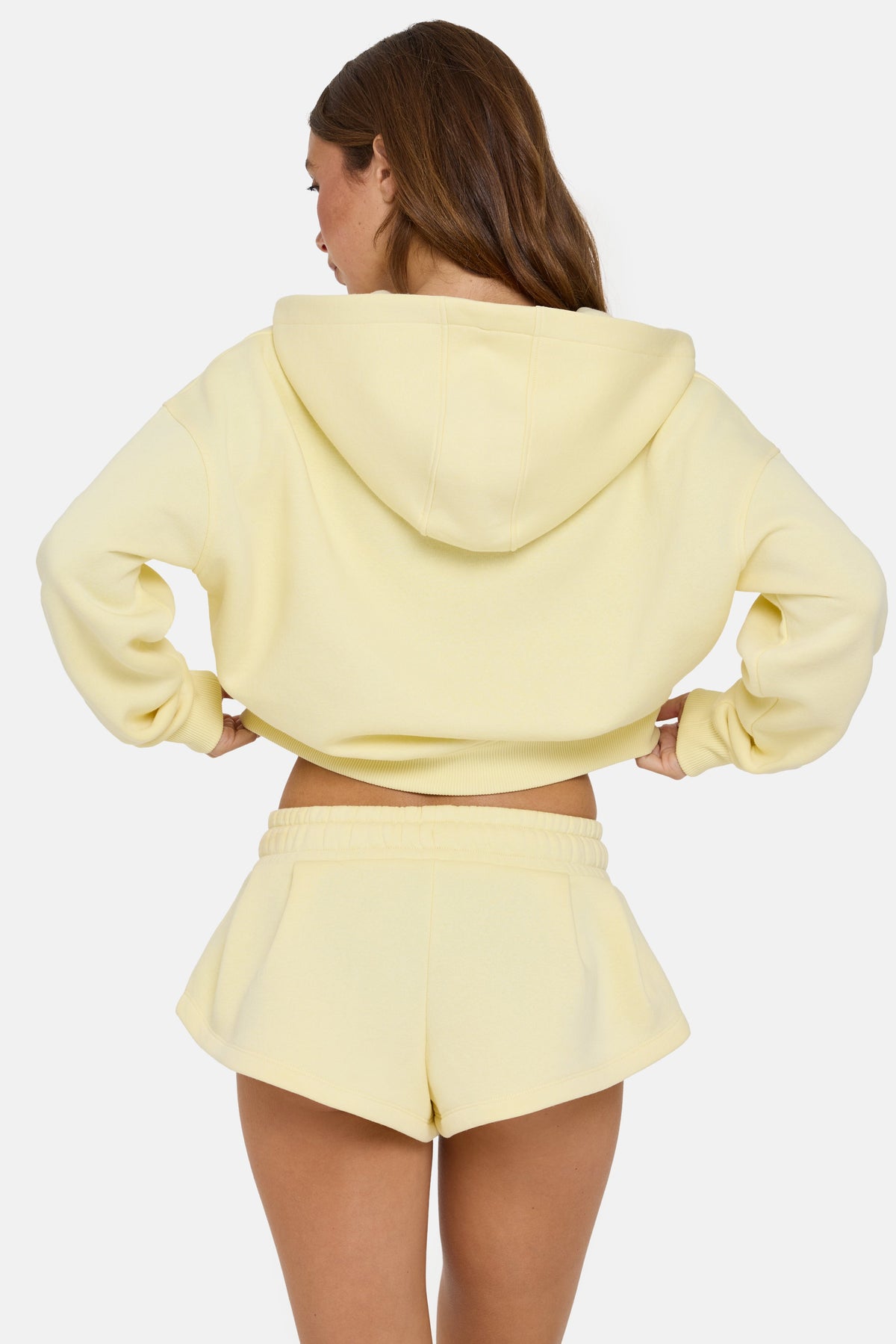 Chic Mid-Rise Mini Shorts in Buttercream