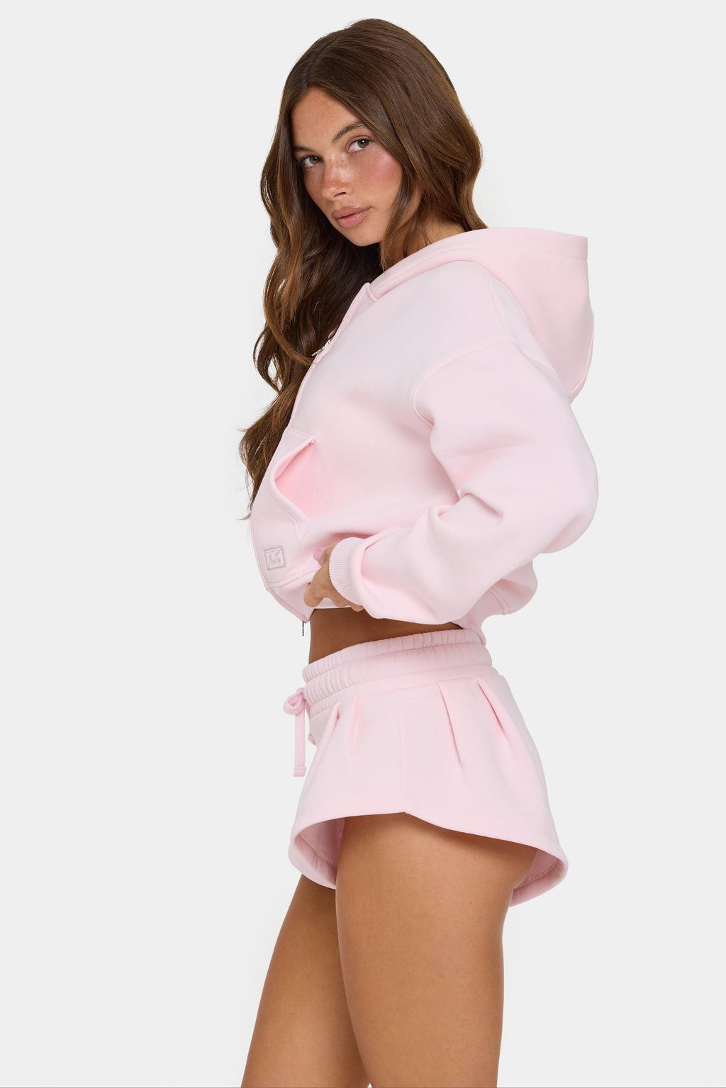 Chic Mid-Rise Mini Shorts in Sorbet
