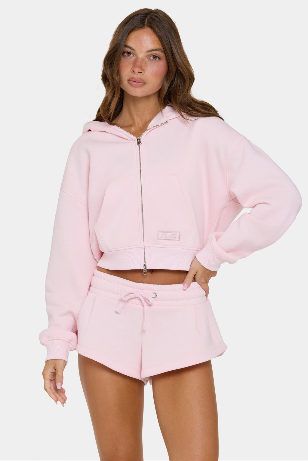 Chic Mid-Rise Mini Shorts in Sorbet