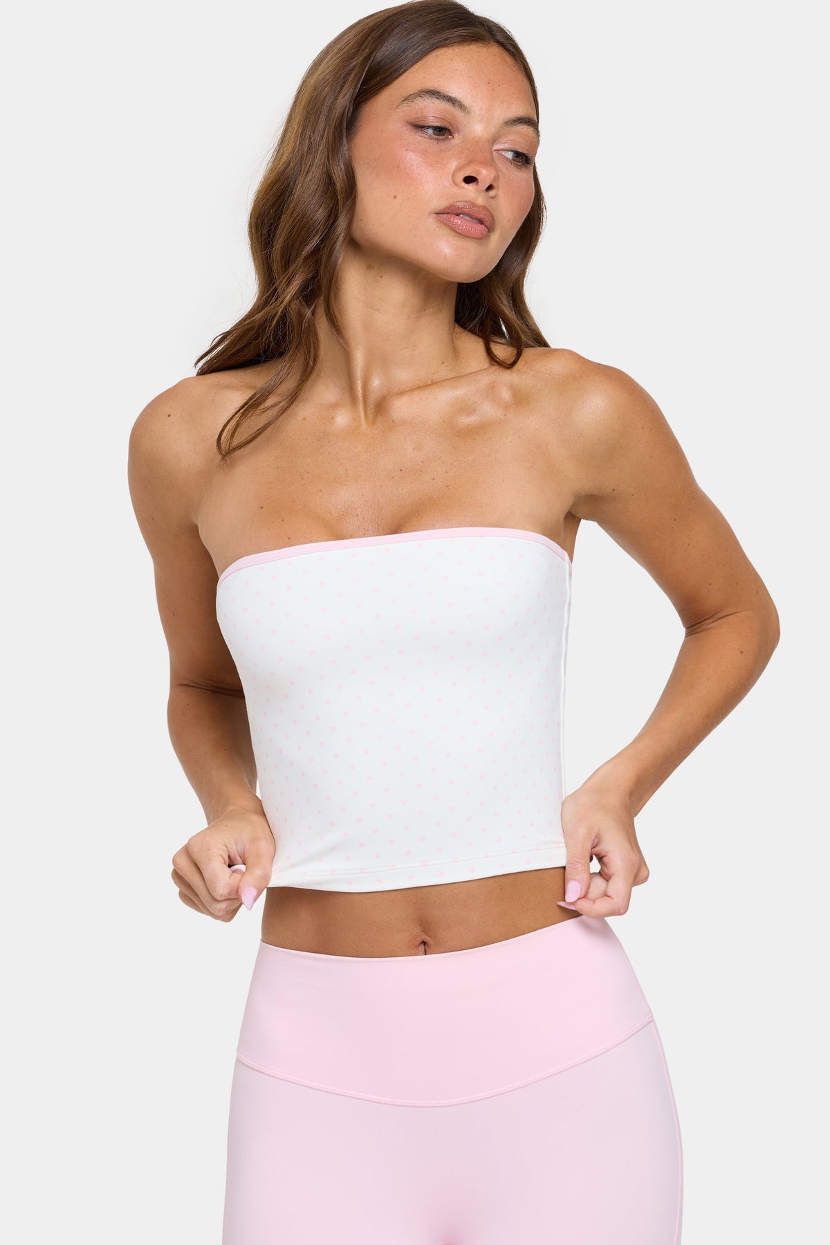 Chic Soft Active Bandeau Top in Cotton Candy