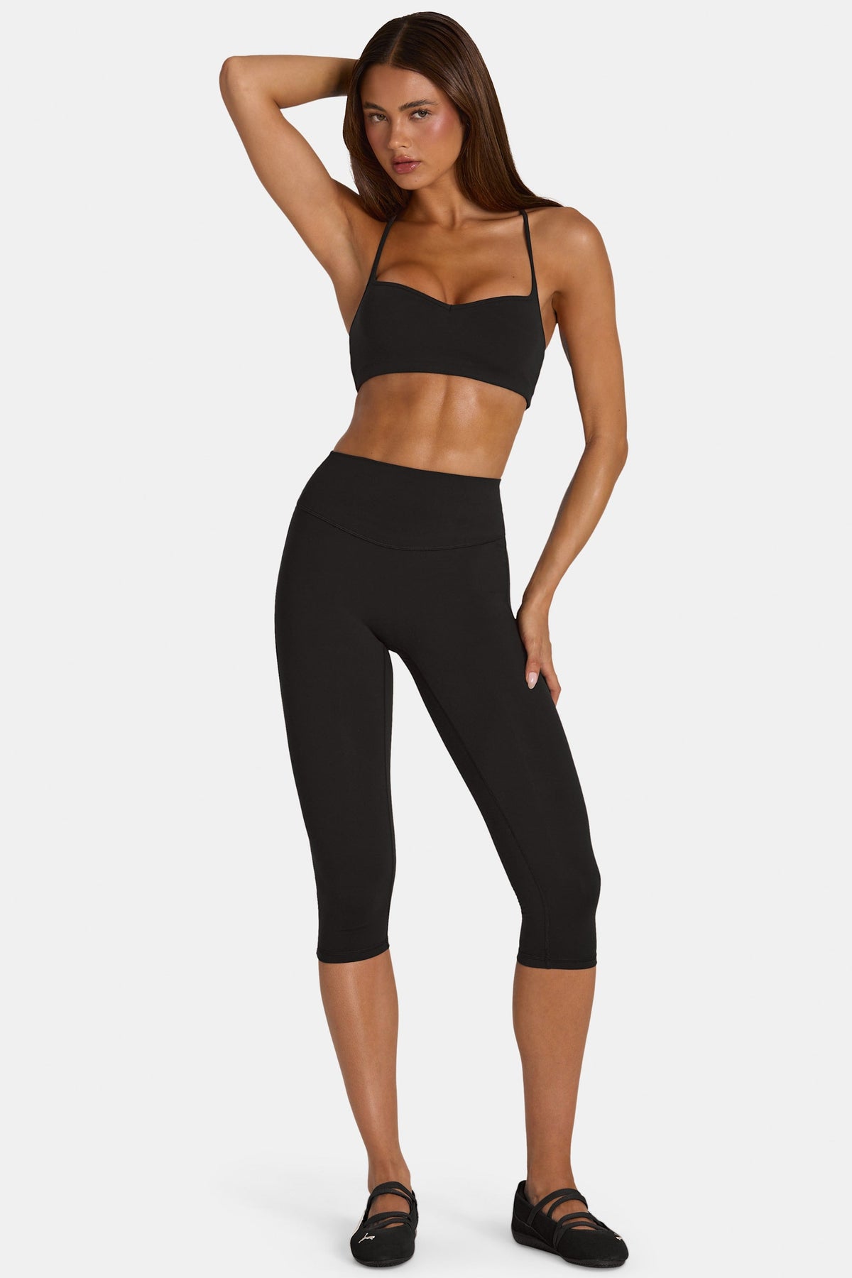 Chic Soft Active Capri Leggings in Black