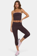 Chic Soft Active Capri Leggings in Choc Chip