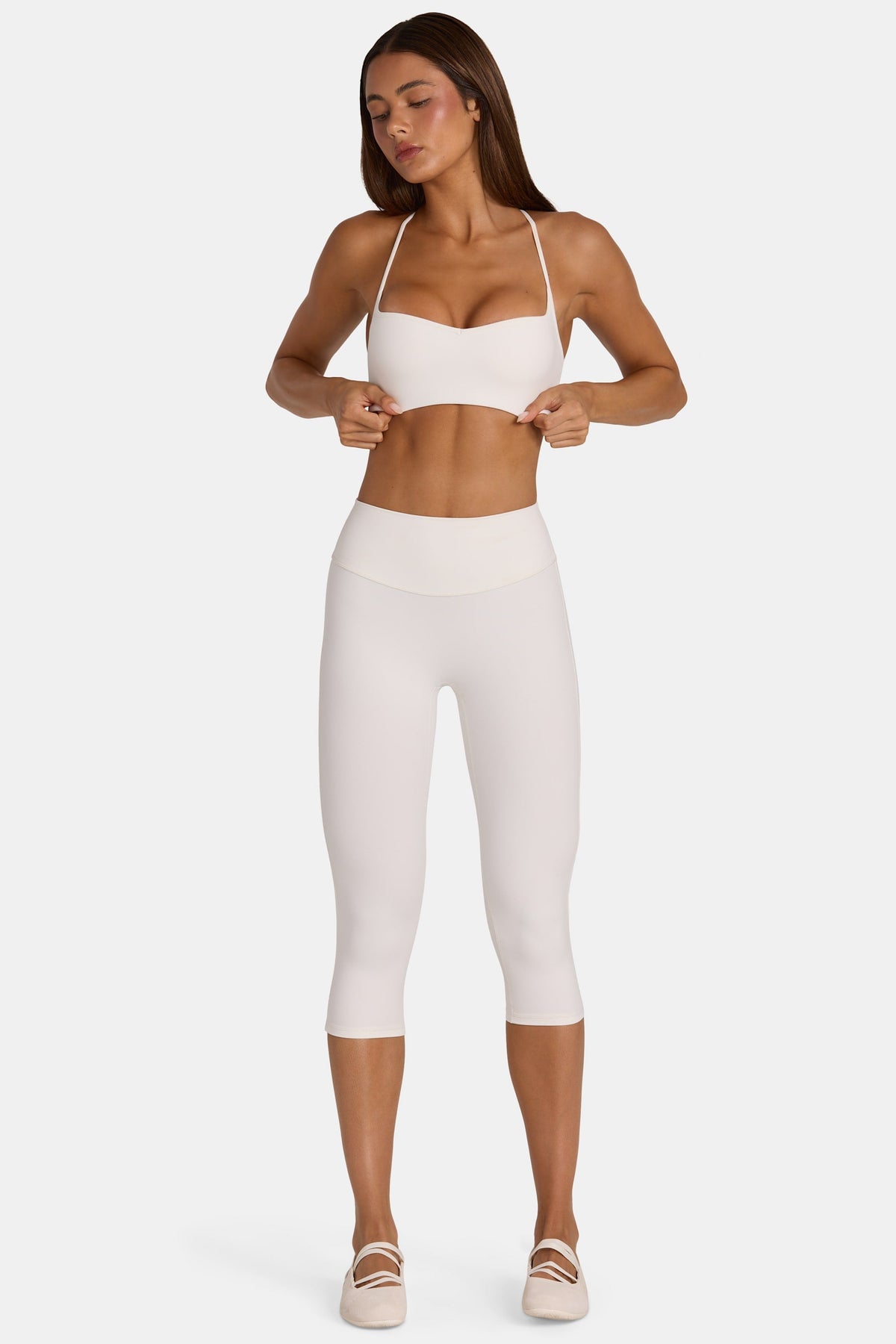 Chic Soft Active Capri Leggings in Coconut