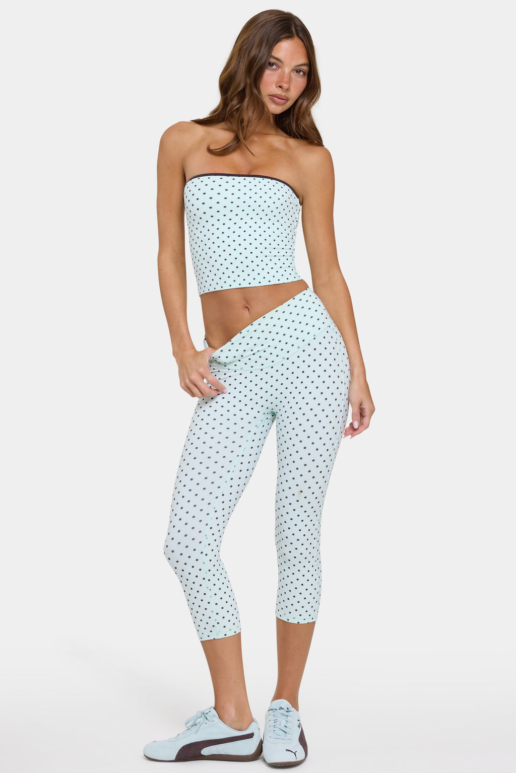 Chic Soft Active Capri Leggings in Mint Chip