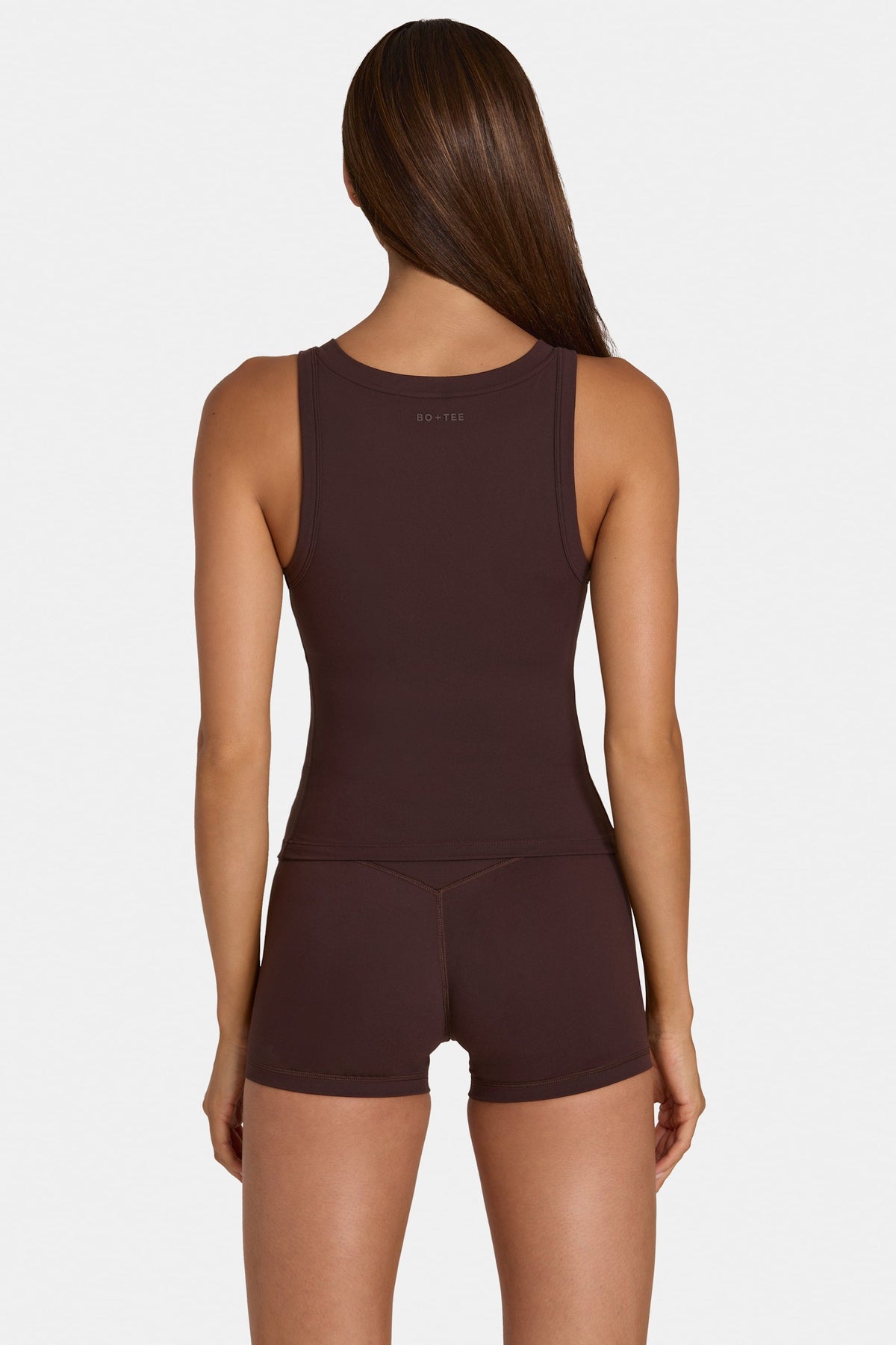 Chic Soft Active Mini Shorts in Espresso