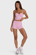 Chic Soft Active Mini Shorts in Sweet Pink