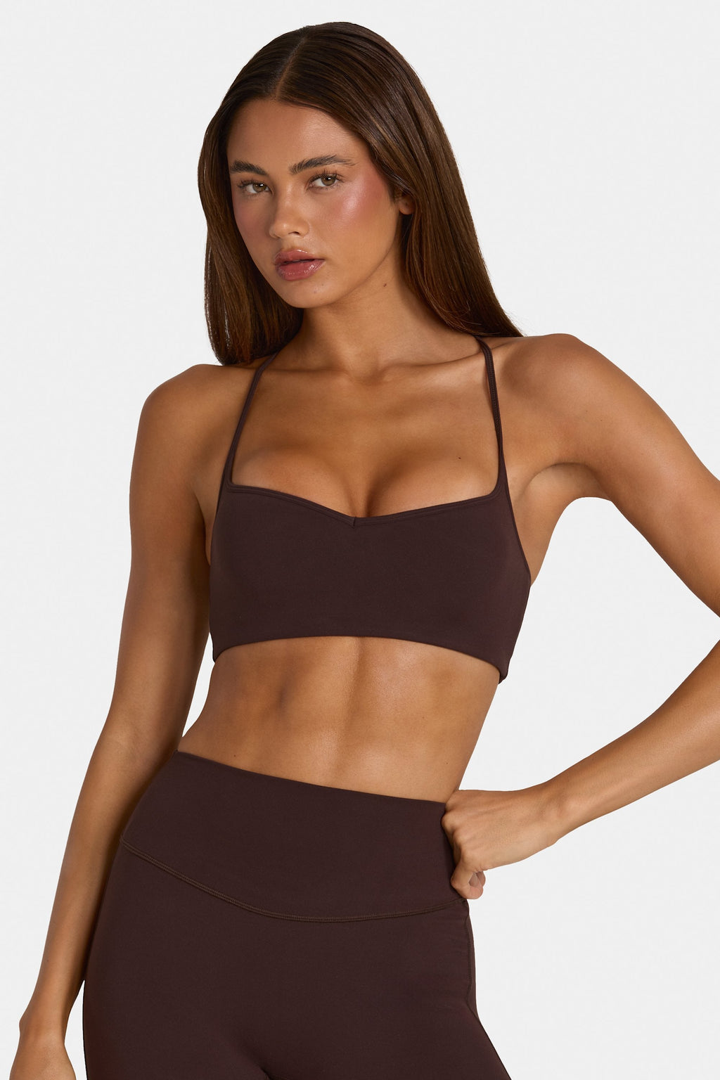 Chic Soft Active Low-Impact Sports Bra in Espresso