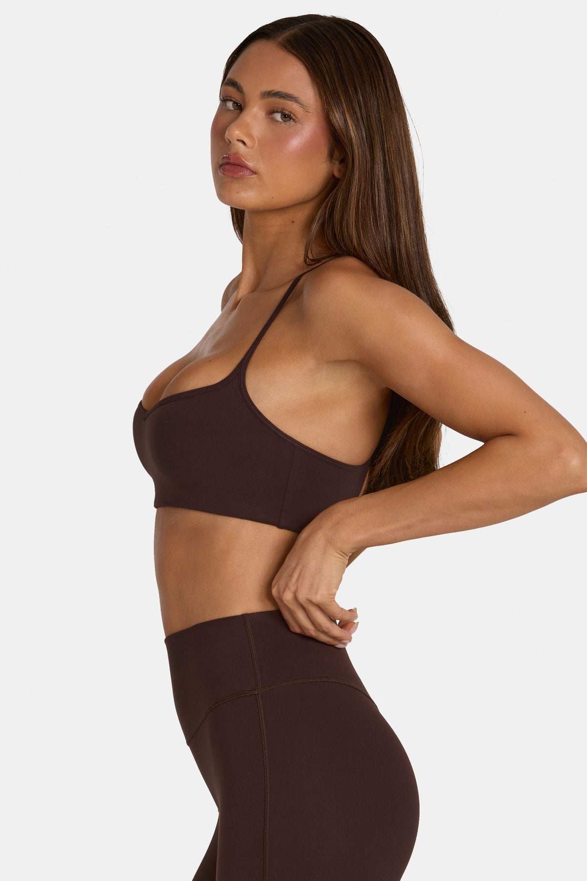 Chic Soft Active Low-Impact Sports Bra in Espresso