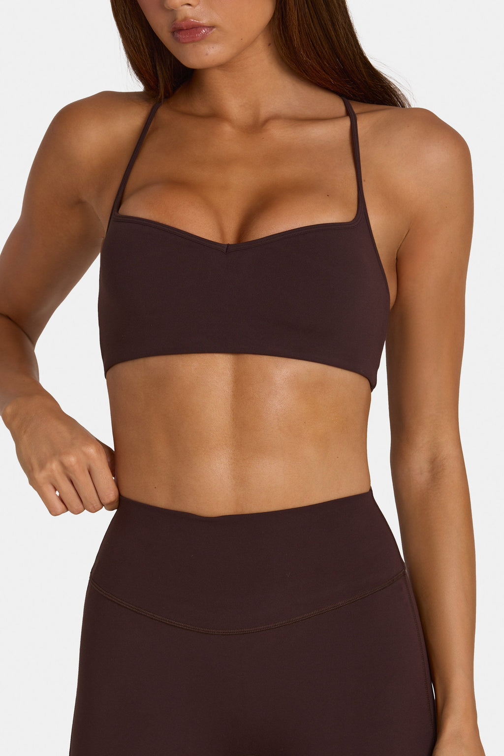 Chic Soft Active Low-Impact Sports Bra in Espresso