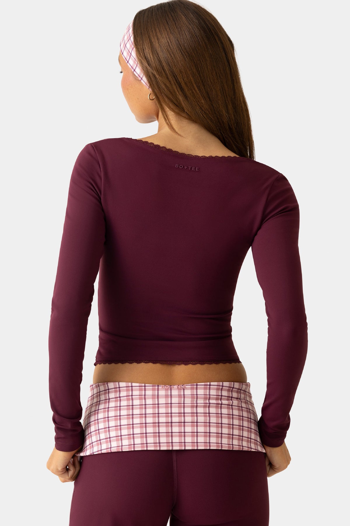 Chic Soft Active Long-Sleeve Top in Plum
