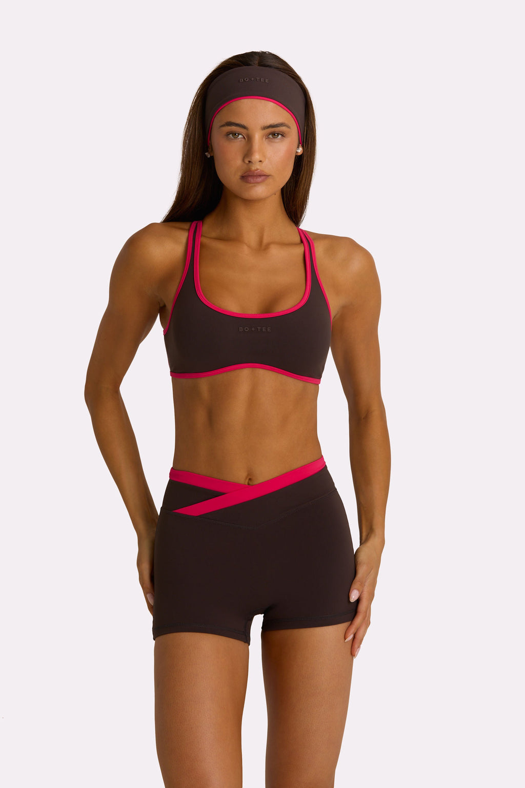 Chic Soft Active Sports Bra in Truffle