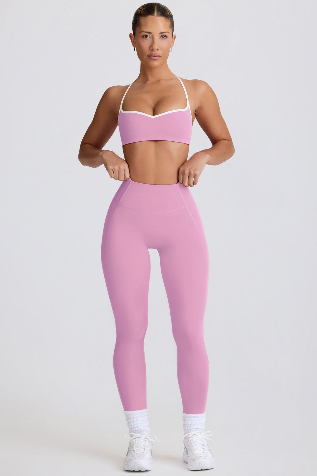 Chic Soft Active Mid-Rise Leggings in Dusty Pink