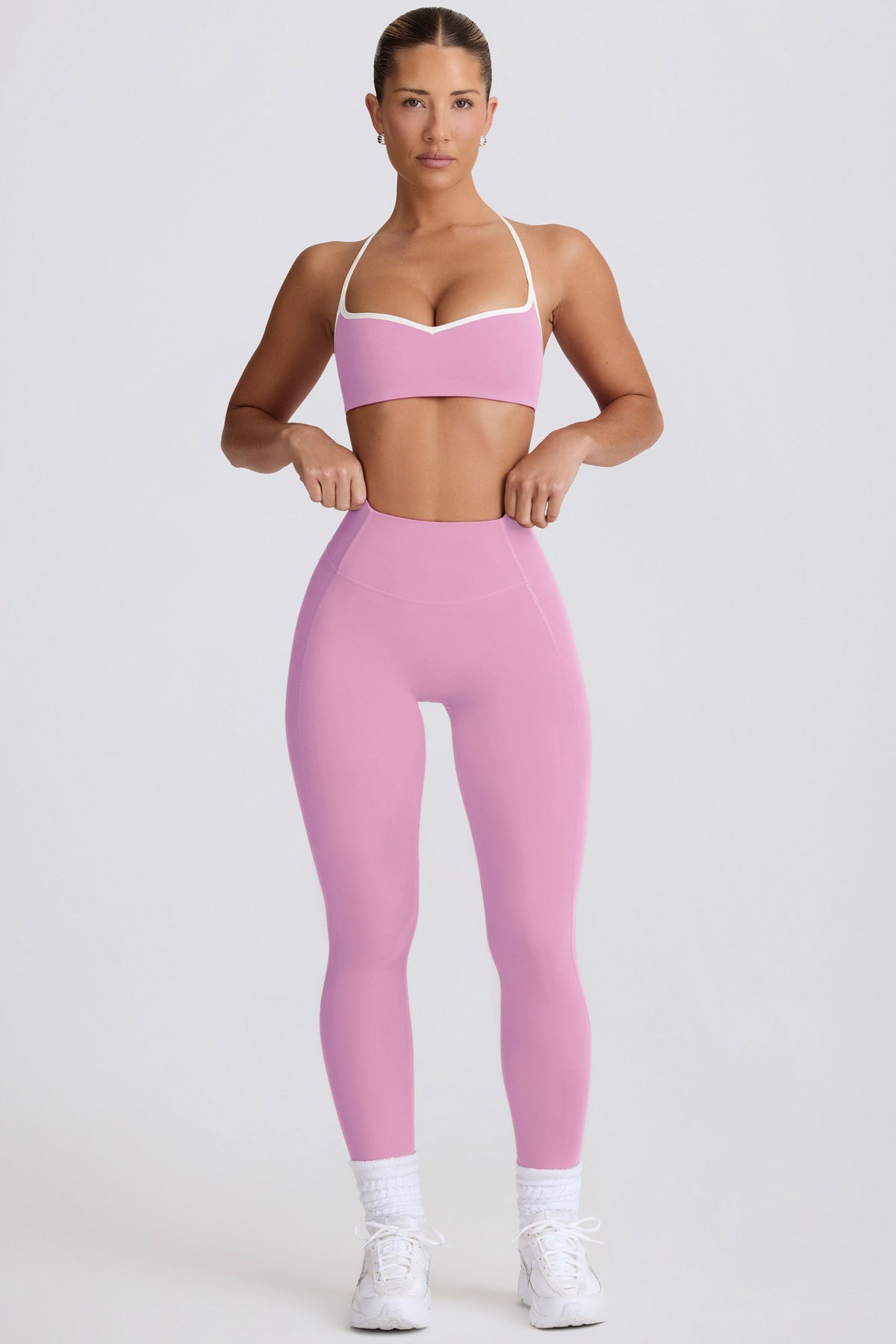 Chic Soft Active Mid-Rise Leggings in Dusty Pink