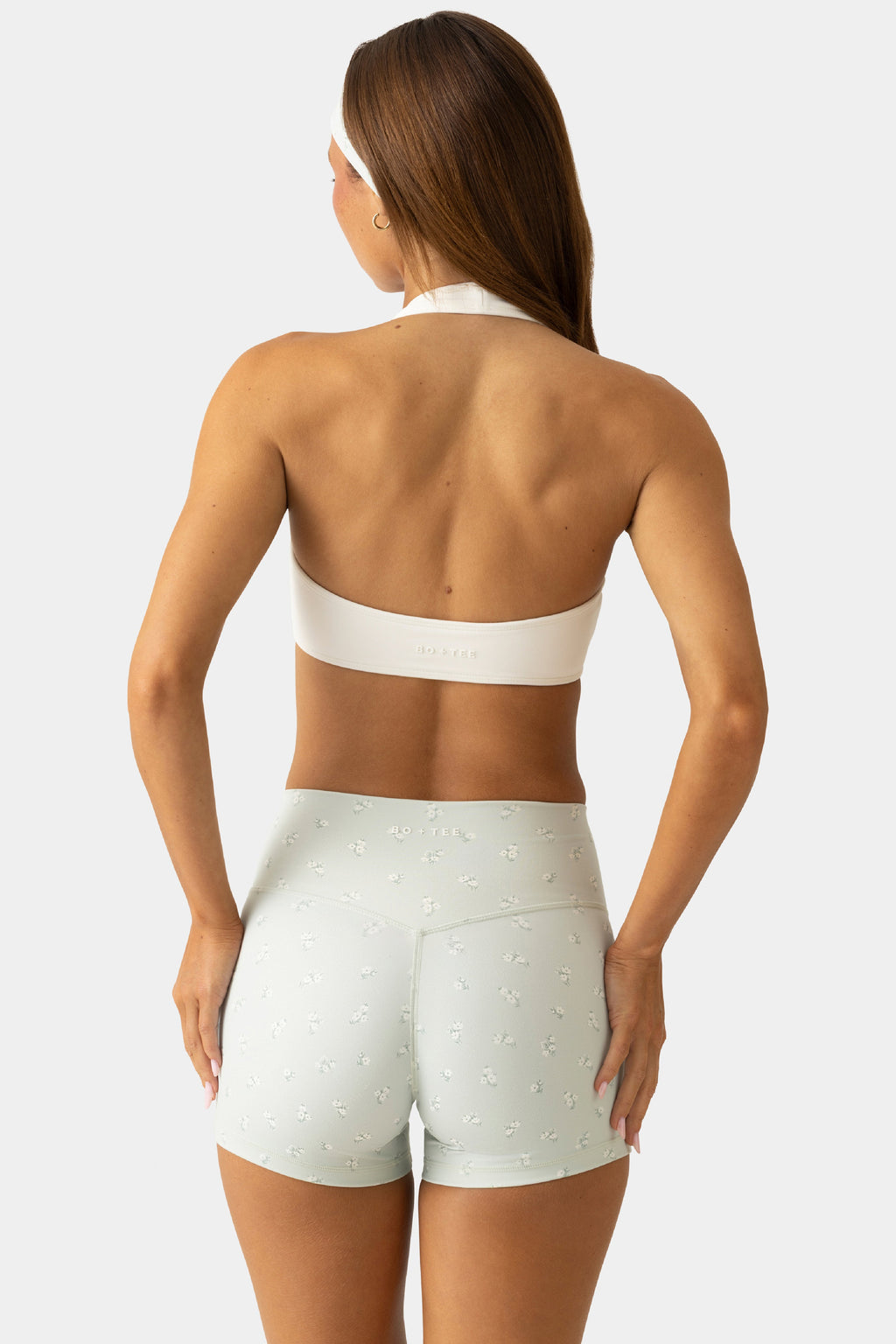 Chic Soft Active Mini Shorts in Matcha Meadow