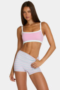 Chic Soft Active Reversible Sports Bra in Multi Stripe