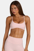Chic Soft Active Low-Impact Sports Bra in Blush Marl