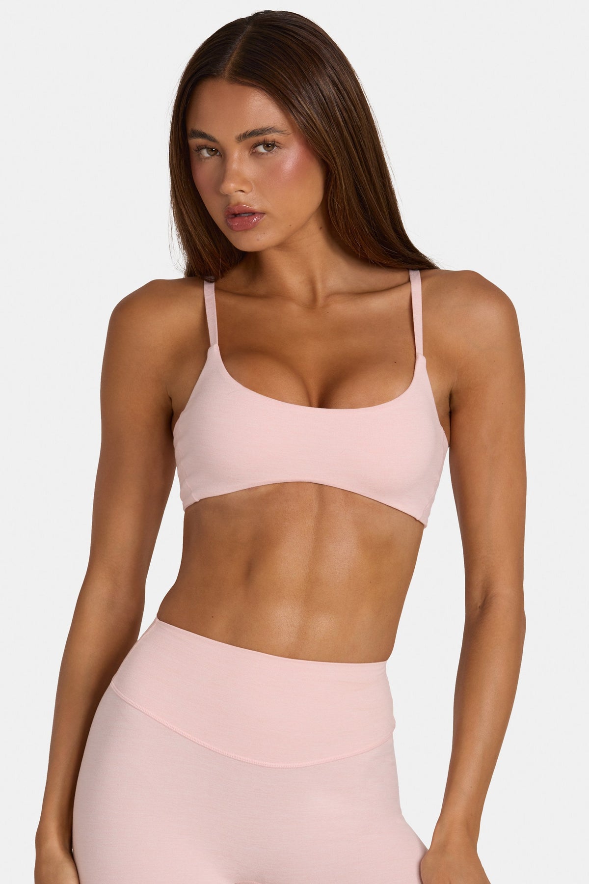 Chic Soft Active Low-Impact Sports Bra in Blush Marl