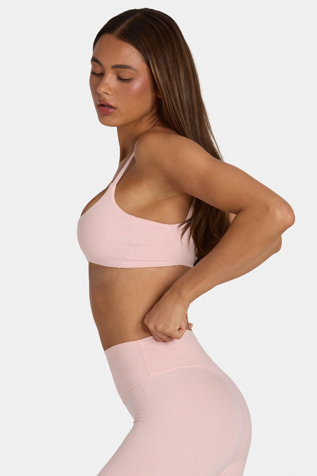 Chic Soft Active Low-Impact Sports Bra in Blush Marl