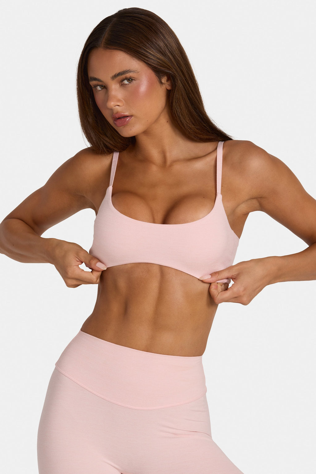 Chic Soft Active Low-Impact Sports Bra in Blush Marl