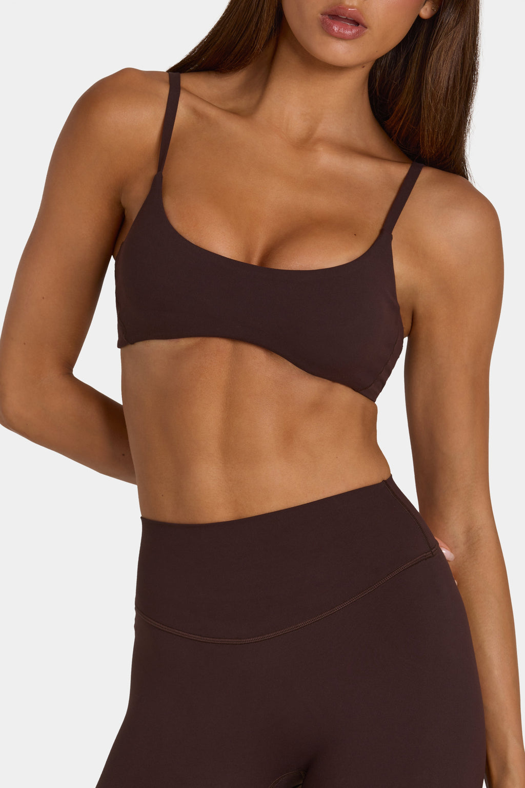 Chic Soft Active Low-Impact Sports Bra in Espresso