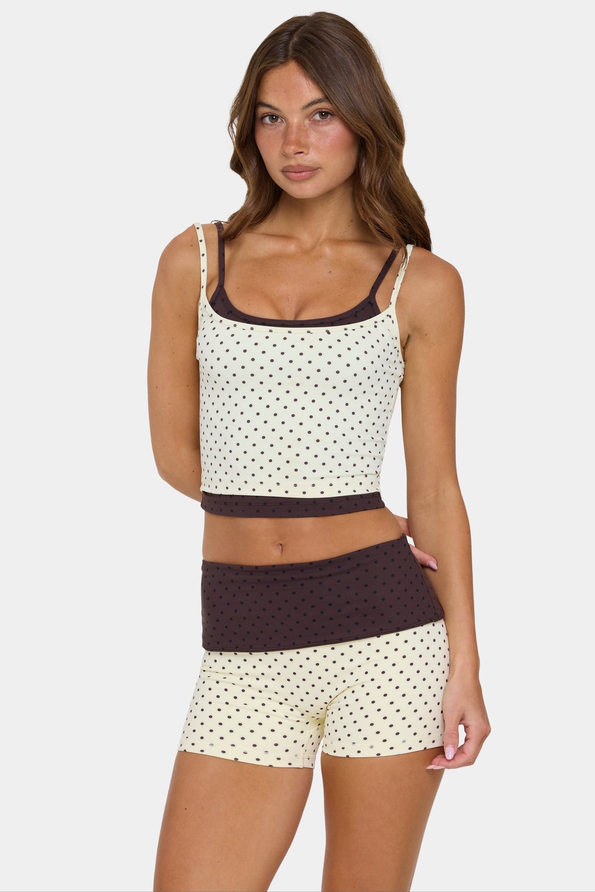 Chic Soft Active Double-Layer Tank Top in Cookie Butter