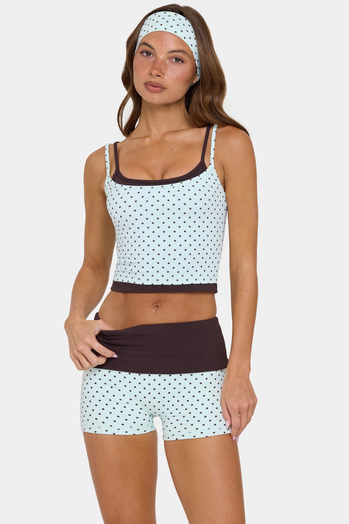 Chic Soft Active Double-Layer Tank Top in Mint Chip