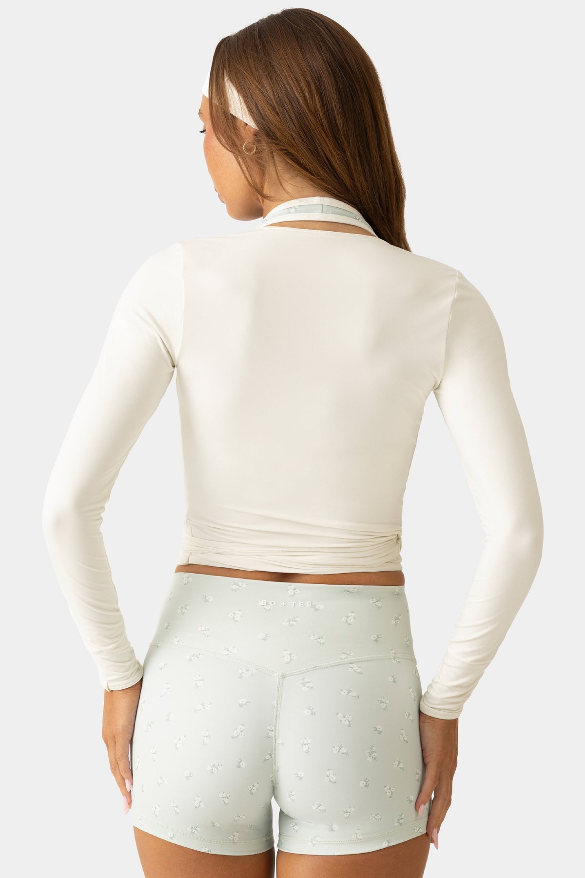 Chic Soft Jersey Wrap Top in Vanilla