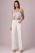 Chic Mid-Rise Barrel-Leg Jeans in Ecru Wash