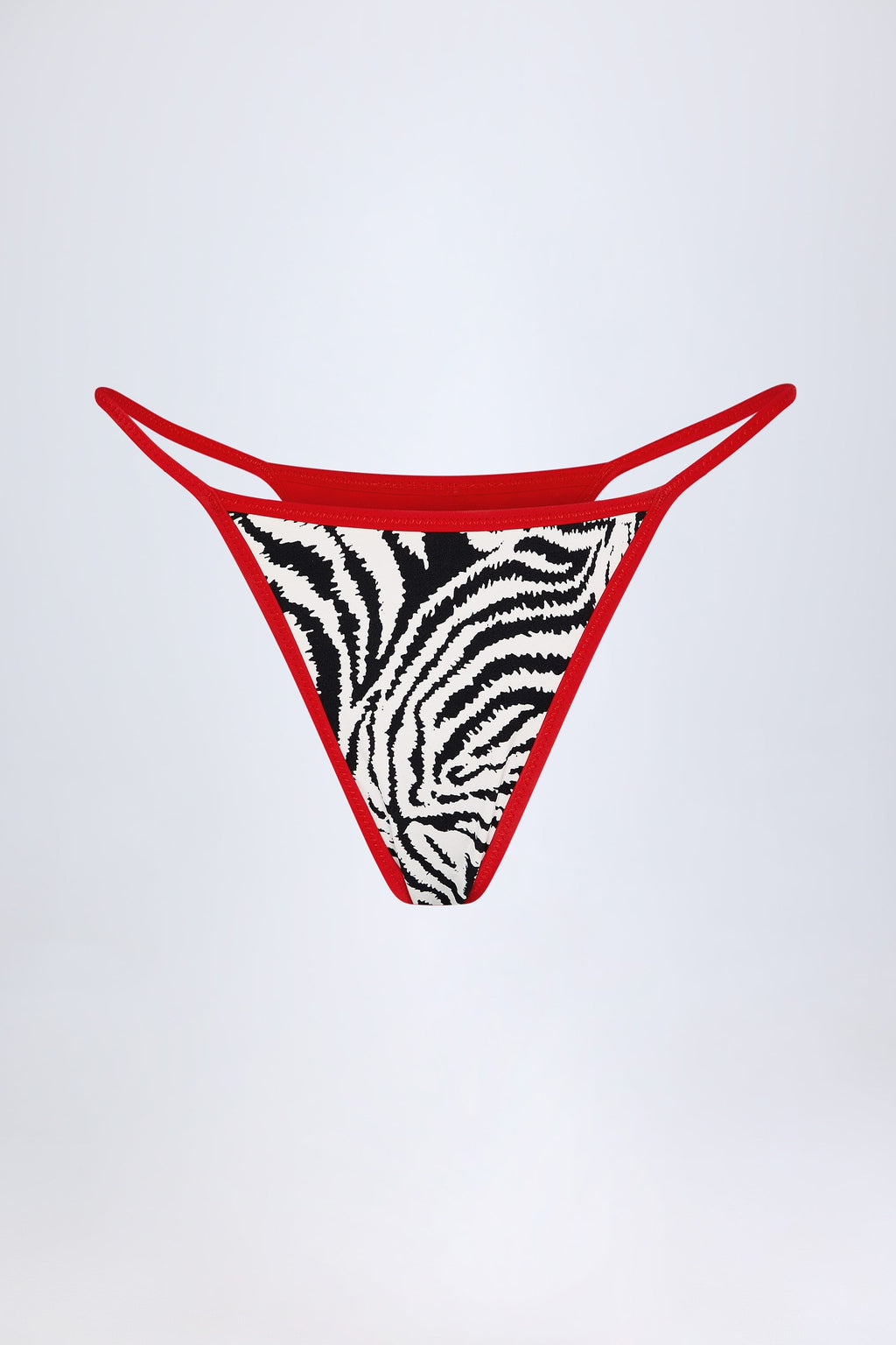 Chic Thong Bikini Bottoms in Zebra Print