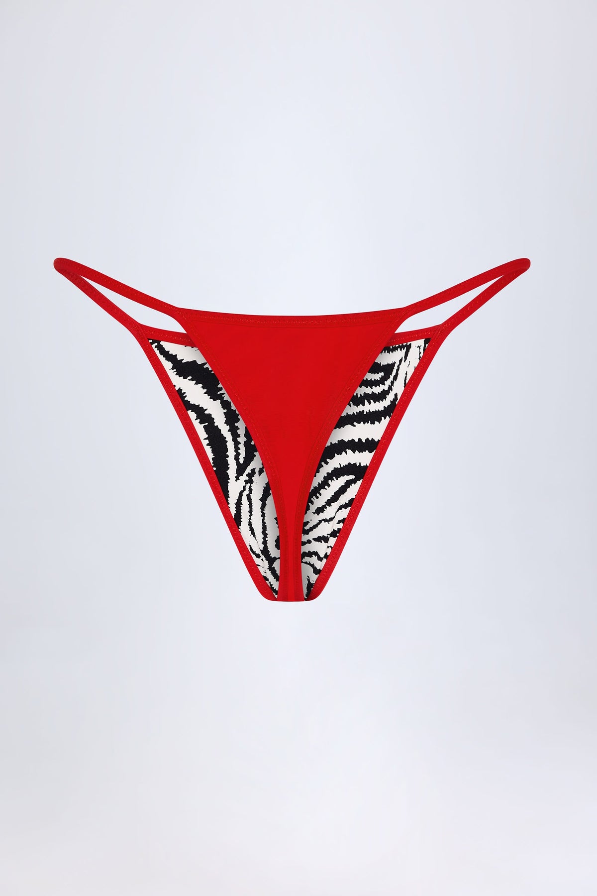Chic Thong Bikini Bottoms in Zebra Print