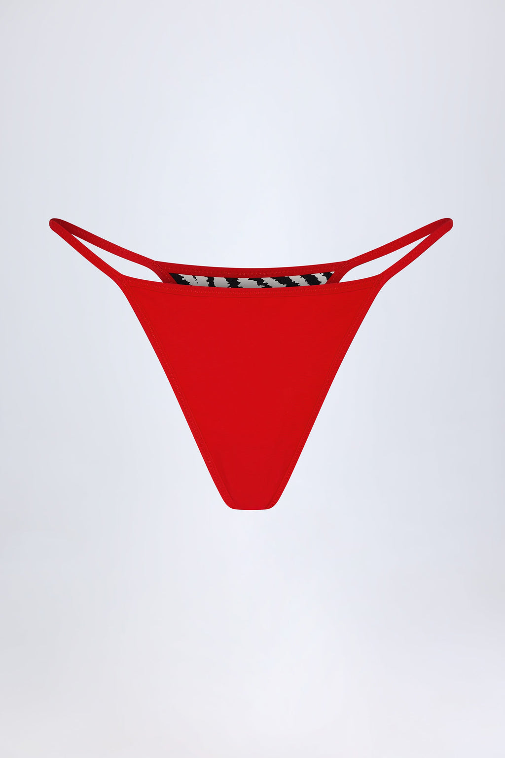 Chic Thong Bikini Bottoms in Zebra Print
