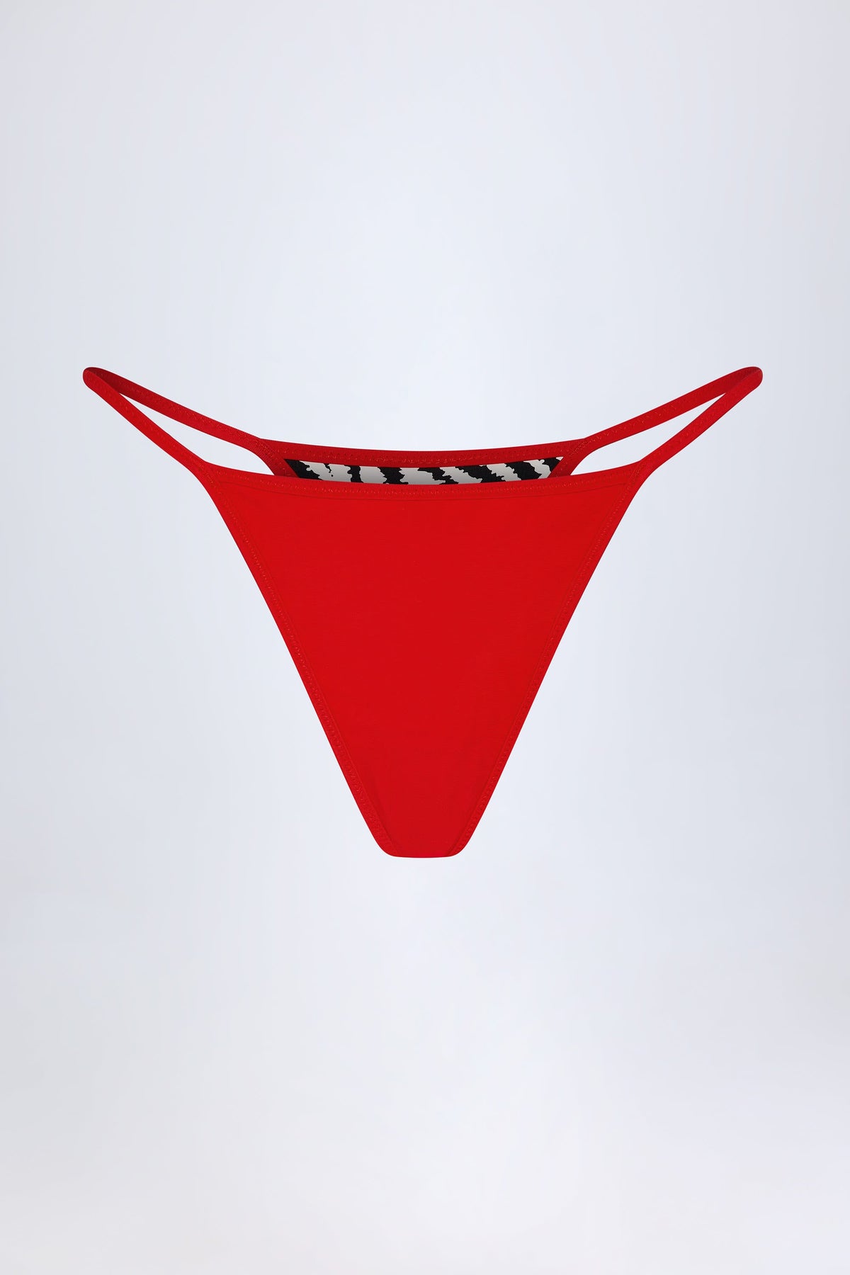 Chic Thong Bikini Bottoms in Zebra Print