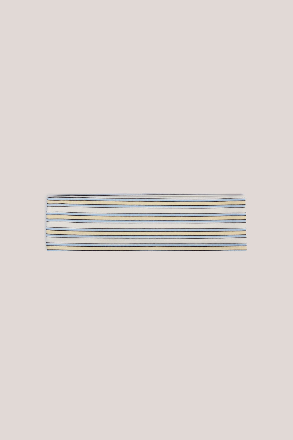 Chic Modal Ribbed Headband in Blue & Yellow Stripe