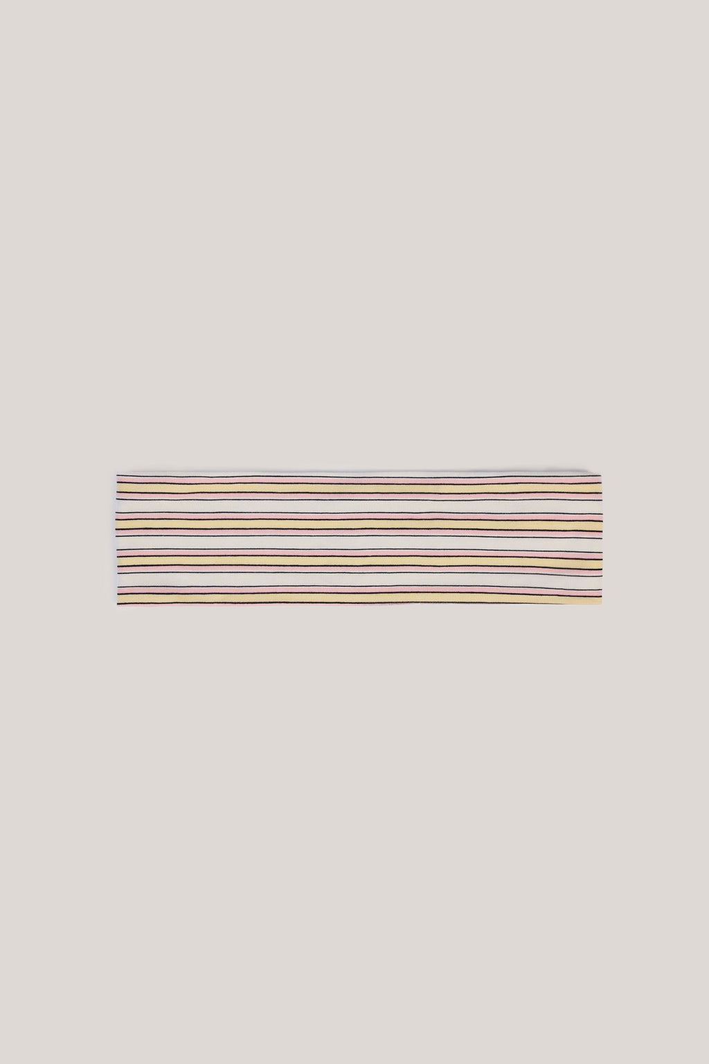 Chic Modal Ribbed Headband in Pink & Yellow Stripe