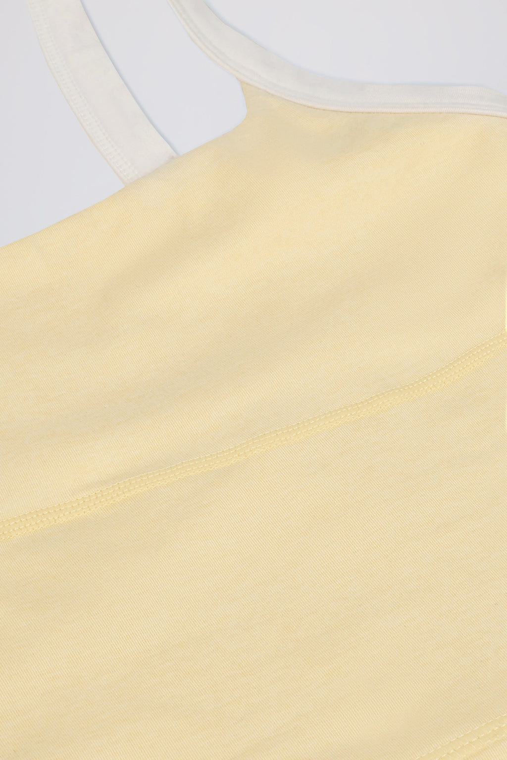 Chic Cropped Tank Top in Lemon Marl
