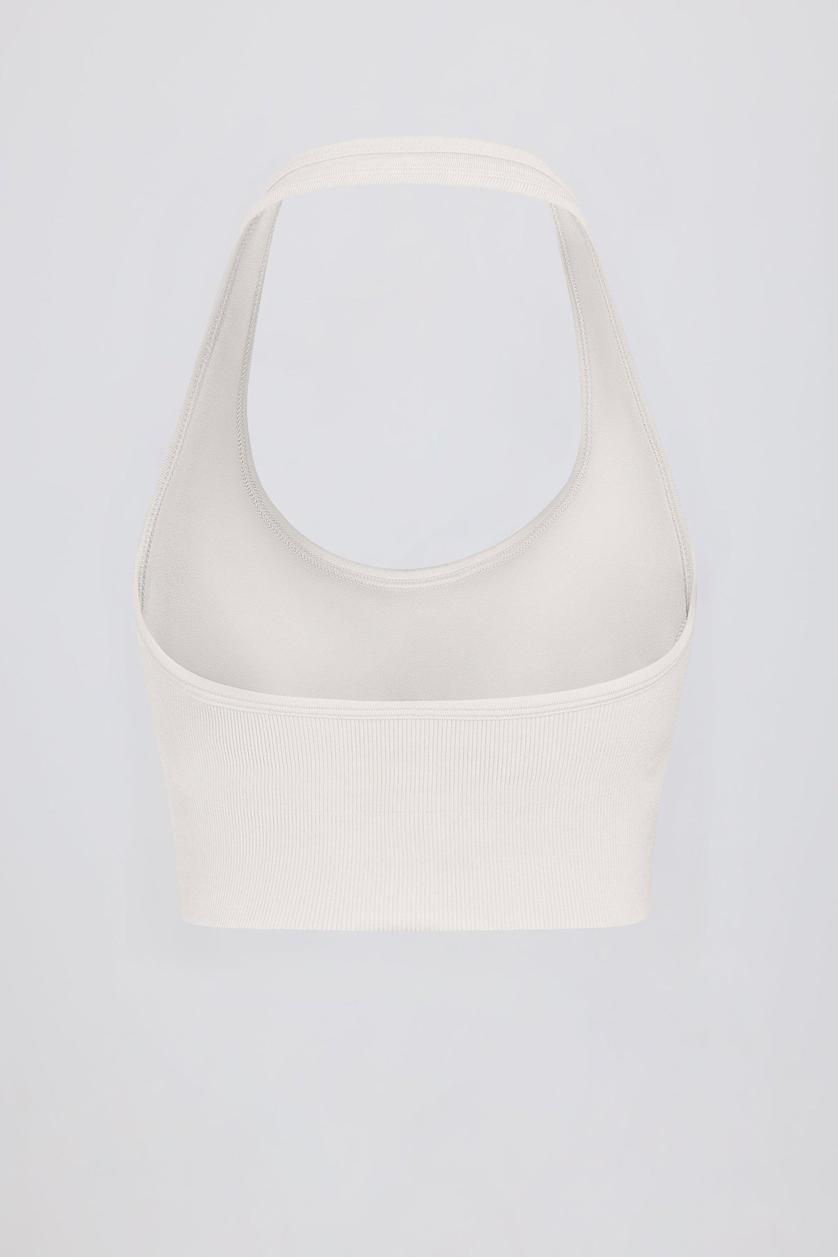 Chic Define Luxe Halterneck Sports Bra in White
