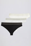 Chic High-Waist Cheeky Briefs Bundle in Multi